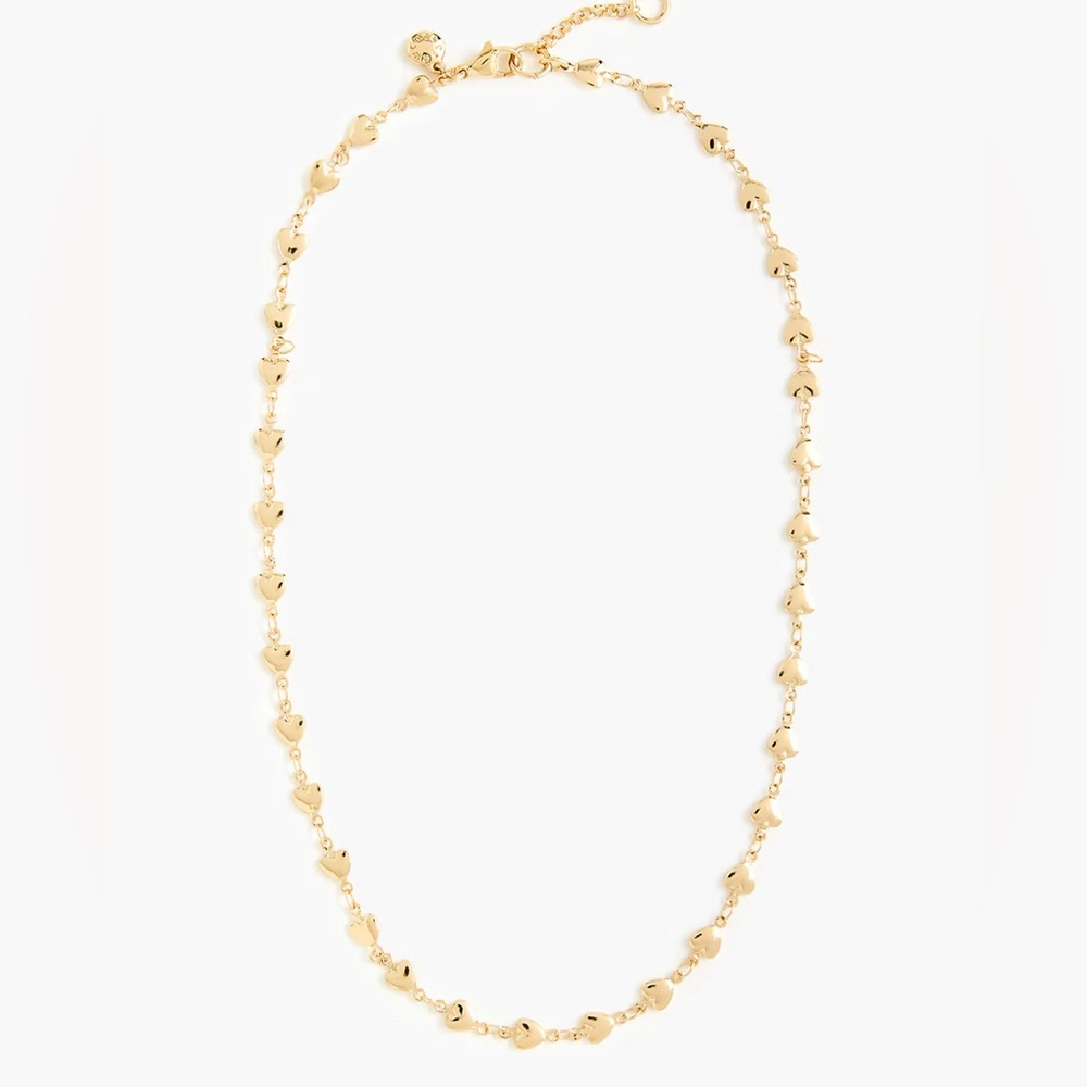 J Crew simple minimalist Gold-Tone Heart Link Necklace
